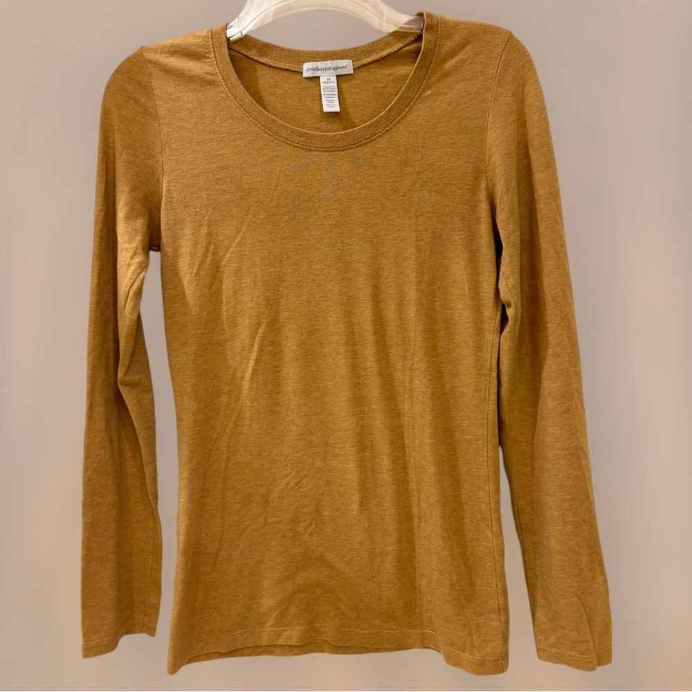 FREE with purchase: Ambience Apparel, Long Sleeve Tee, Mustard Gold, Sz M